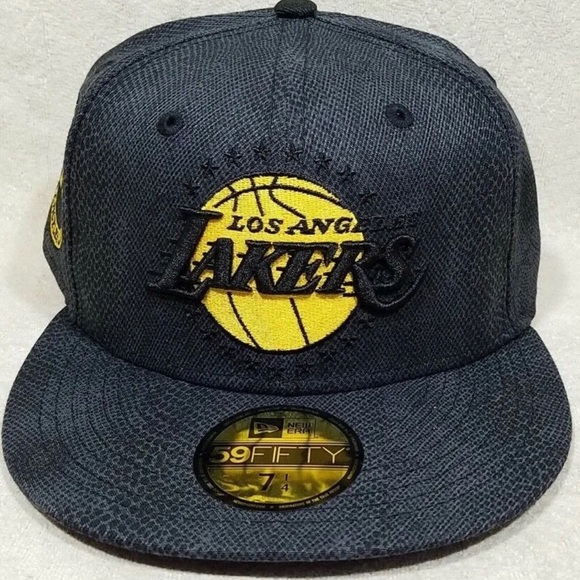 BLACK MAMBA LOS ANGELES LAKERSNEW ERA CAP OFFICIAL NBA 59FIFTY SZ 7 BNWT - Picture 1 of 3